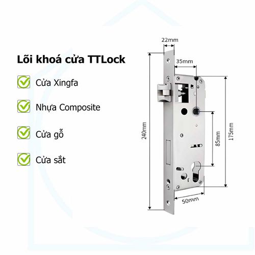 Lõi khóa vân tay Kardos (Inox 304)